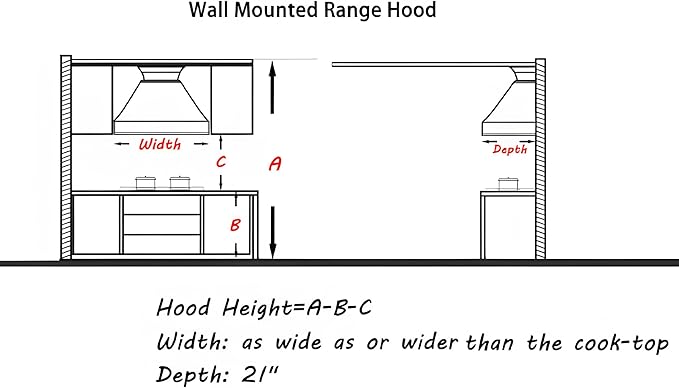 CHETTO C Stainless Steel Range Hood Cover with Quiet Vent Hood Insert Custom Handcrafted Metal Kitchen Fan with Towel Rack LED Light 60"W x24"D x39"H Brushed Stainless Steel Wall Mount