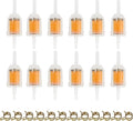 5/16 & 1/4 Inline Magnetic Fuel Filter for Lawn Mower, Small Engine, Kohler, John Deere, Kawasaki - High Flow Gas Filter with Magnet Replacement (12-Pack)