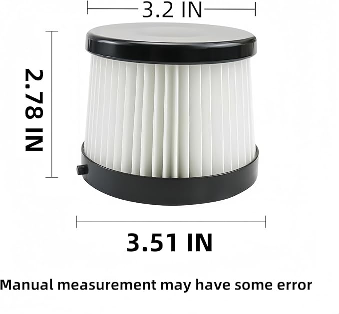 DCV501HB DCV5011H Replacement HEPA Filters for DEWALT 20V Cordless Handheld Vacuum - Washable & Reusable 6 Pack - Compatible with Makita, KXX, TengXcel, CAMXTOOL