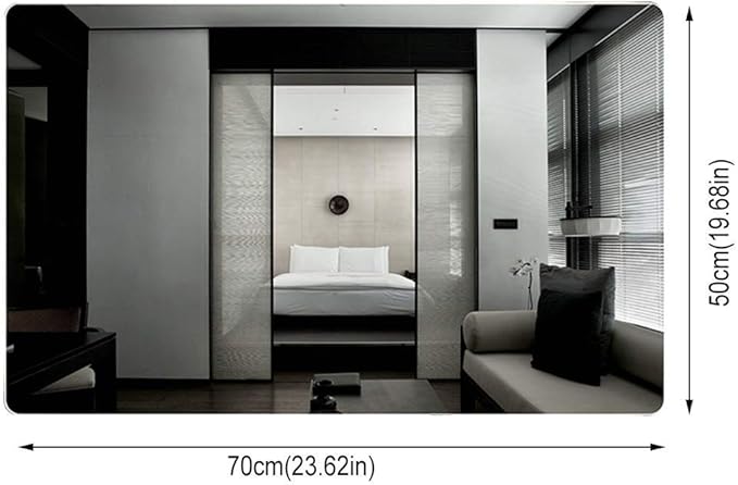 Wall Mirror Modern LED Bathroom Mirror with Defogging Backlit Bathroom Mirrors with Light and Touch Sensor Switch Demister Pad (Color : D Size : 50CMx70CM) (D 70CMx90CM)
