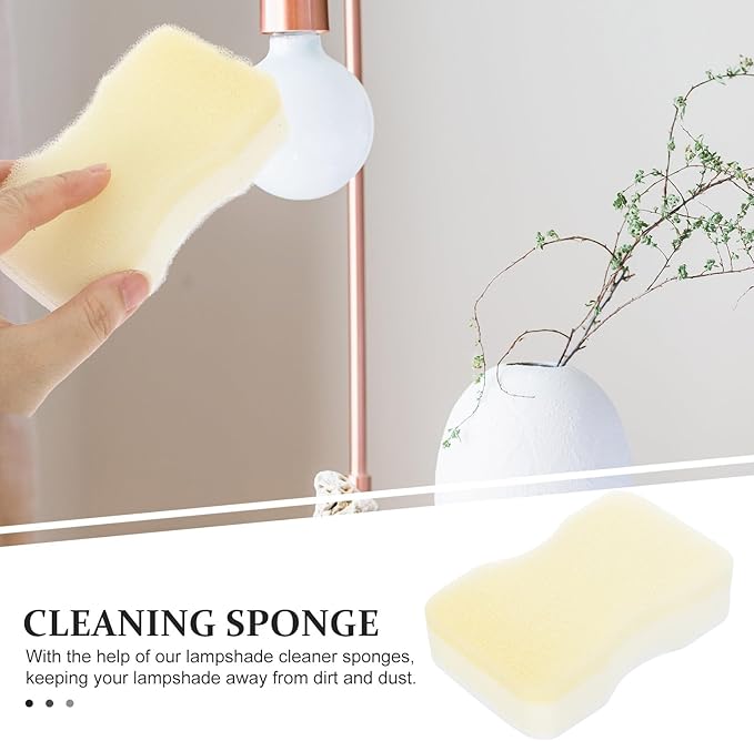 Mipcase 15pcs Lampshade Cleaning Sponges Dry Cleaning Fabric Cleaner Reusable Sponge Set for Dust Ash Pet Hair Removal on Curtains and Lampshades