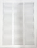 18" X 26" Steel Return Air Filter Grille for 1" Filter - Easy Plastic Tabs for Removable Face/Door - HVAC Duct Cover - Flat Stamped Face -White [Outer Dimensions: 19.75w X 27.75h]