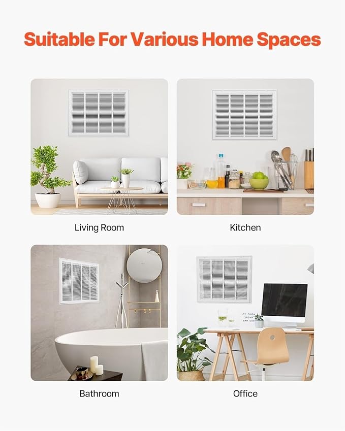 Decorative Return Air Grille Cover, Wall/Ceiling Vent Cover with Adjustable Design, Durables & Easy-to-Install for Home & Office, Cold Air Return Vent Cover(30x38in (76x97cm))