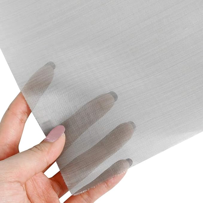 Stainless Steel Woven Wire Mesh 304 Stainless Steel Woven Wire Mesh 100 Mesh Filter Screen Sheet Heat-Resistant Tear Resistance Anti Mosquito Insect Mesh for Filter, Air Bricks, Garden