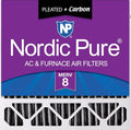 Nordic Pure 20x20x5 (Actual Size: 19 5/8 x 19 7/8 x 4 3/8) Honeywell Replacement Furnace Filters MERV 8 Plus Carbon 1 Pack