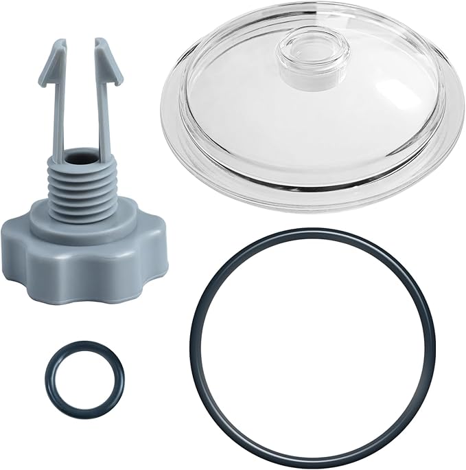SF80110-1 Leaf Trap Cover Lid,Pool Leaf Trap Cover Lid,O-Ring & Valve,Fit for Intex 12 Inch (Pump Flow Rate: 2,100 GPH) Sand Filter Pump,NOT Fit for Intex 14&16 Inch,Sand Filter Pump Replacement Parts