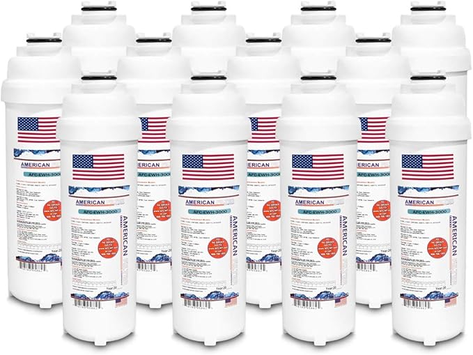 American Filter Company®, water filter, Model # AFC-EWH-3000, Compatible with Halsey-Taylor(R) Water Fountain Filters 55897C 55898C 12-Filters