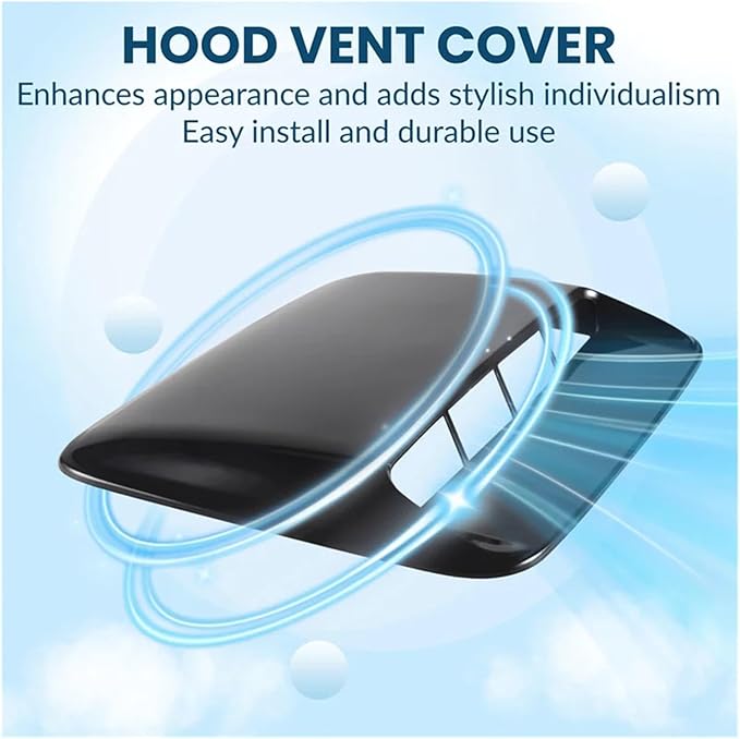 Universal Hood Vent Air Outlet Cover Compatible For Infiniti And Mazda Compatible For Tesla Hood Scoop Air Flow Intake Vent Cover