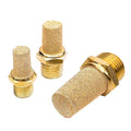 Beduan 3 Pcs Pneumatic Brass Exhaust Muffler Filter, 1/8" Male Thread Hex Sintered Silencer Air Line Fitting