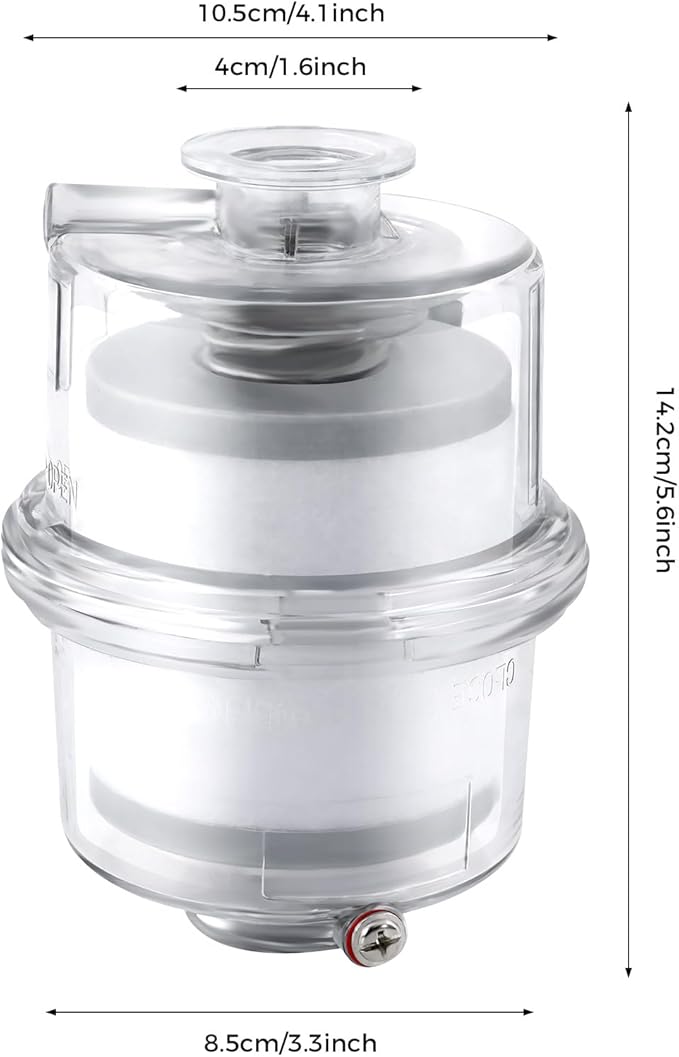 KF25 Oil Mist Filter,Vacuum Pump Fume Separator Exhaust Filter,Interface Filtration Rate of More Than 95% Oil Mist Exhaust Filter