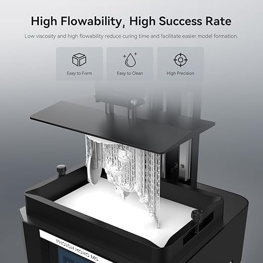 ANYCUBIC ABS-Like Resin Pro 2, 3D Printer Resin, Enhanced Strength and Toughness, High Precision and Minimal Shrinkage, Wide Compatibility for All LCD 3D Printers (White, 2kg)