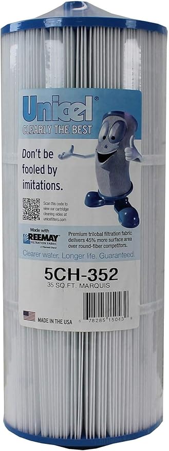 Unicel 5CH-352 35 Square Foot Media Replacement Hot Tub Spa Filter Cartridge with 151 Pleats (10 Pack)