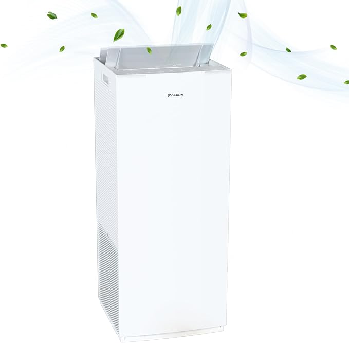 Daikin MCKB70YSAU Room Air Purifier for Home, HEPA, Activated Carbon, Pre-Filter and UVC LED Light, Zero Ozone Product, CARB Certified, 12.5 x 12.5 x 30 in