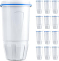 BOGDA 12 Pack Water Filter Replacement Zero, 5-Stage Compatible with Zero Pitcher and Dispenser, Fit for Zero Filter Water Replacement Filters and ZR-001 ZR-017 ZR-004