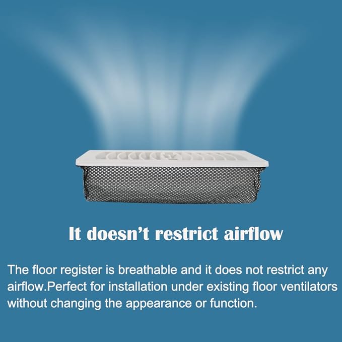 4"x10" Floor Register Trap Covers Screen Air Vent Filters for Home Floor Register Trap Floor Air Vent Screen Covers - 5 Pack