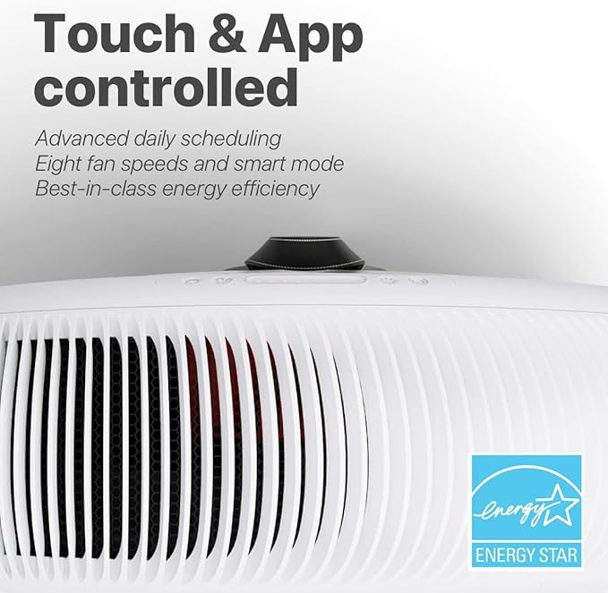 IQAir Atem X - 2-Pack - Smart Air Purifier for Large Rooms up to 3300 sq. ft., WiFi App Control, HyperHEPA Filters Viruses, Bacteria, Allergies, Asthma, Mold, Pets, Dust, Odor; Made in Germany