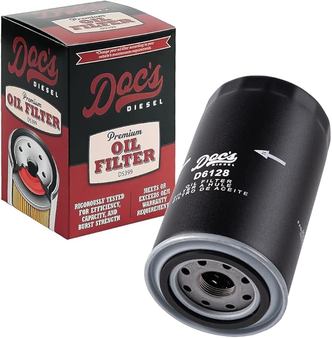 Doc's Diesel Oil Filter 12-Pack D6128-12 | Compatible with Ford 6.7L Powerstroke F250, F350, F450, F550 2011+, Ford 6.7L Powerstroke F650, F750 2017+ | Replaces FL2051