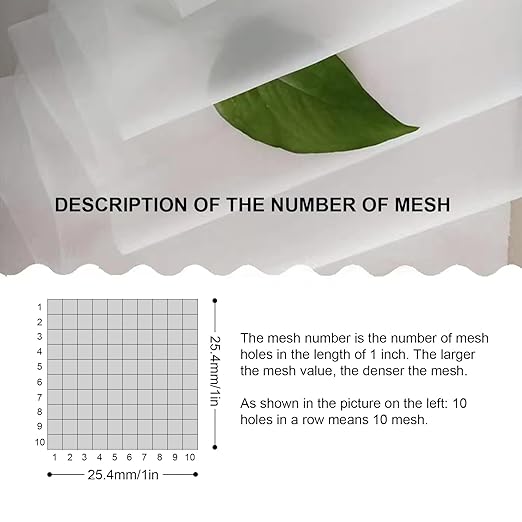 Nylon Mesh Fabric, 60 80 100 120 200 250 300 350 400 500 Mesh Filter, Reusable Strainer Cloth for Wine Juice Fresh Milk(1m x 1m) (60 mesh)