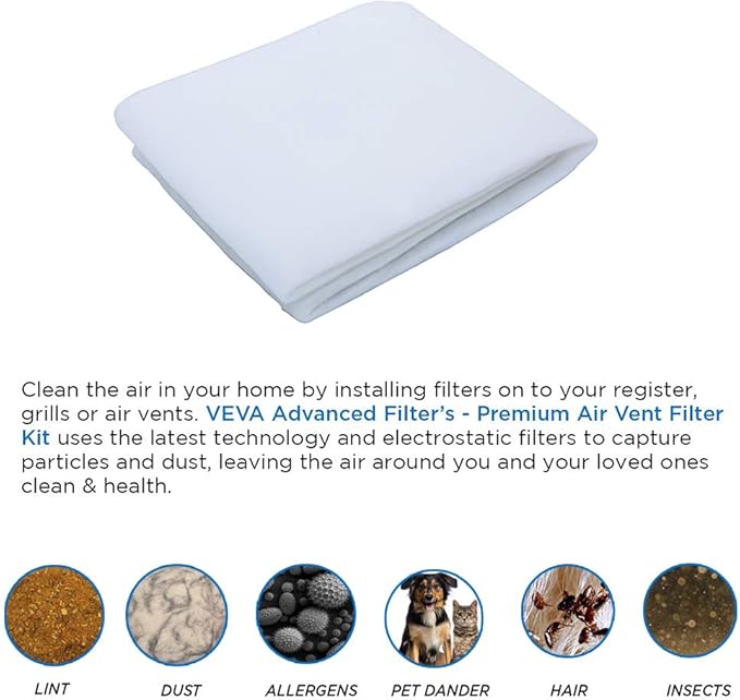 Merv 13 Filter Material, Air Filters for Stops Dust and Pet Dander as Small as 0.3 Microns (32 Ft²)
