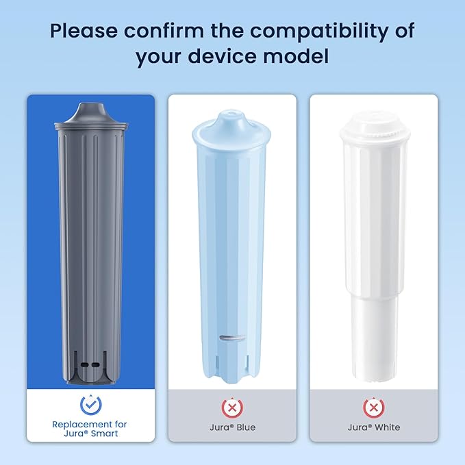 GLACIER FRESH Water Filter Compatible with Jura 71794 Claris Smart+ Filter Cartridge, Fits E6, E8, Z8, Z6, J6, ENA8 Coffee Machines, NSF/42 Certified, 4 Pack