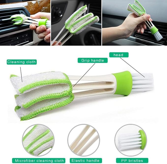 8pcs Window Groove Cleaning Brush Set Wet and Dry Scrubber Brushes for Window Gaps and Tracks Dust Removal Household Cleaning Tools