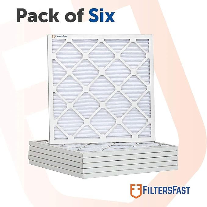 Filters Fast 20x24x1 Air Filter Merv 13, 1" AC Furnace Air Filters, Made in the USA, Actual Size: 19.75" x 23.75" x 0.75”, 6 Pack