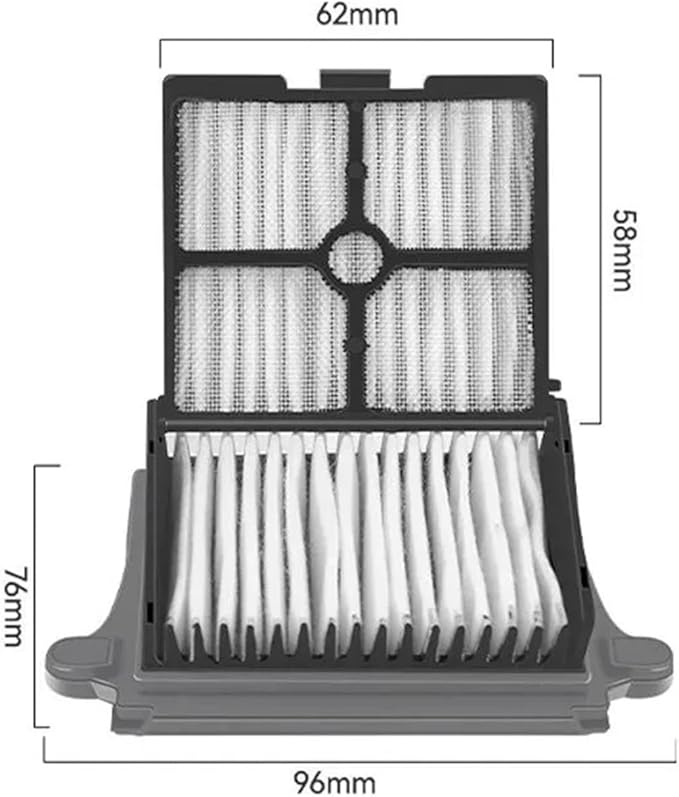 Wet and Dry Vacuum Cleaner Roller Brushes & Filters, Compatible for Tineco, Floor ONE S7 ProS6, Vacuum Cleaner Accessories Floor Scrubber Parts(B)