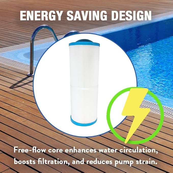 Doheny's PWW50L1 Pool Spa Filter | Filter for Waterway Teleweir 50 | Replace Pleatco PWW50L, Unicel 4CH-949, Filbur FC-0172 | OD: 5”, Length: 13 3/16”, Top: Handle, Bottom: 1.5” Female SAE | 12-Pack