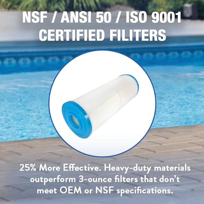 Doheny's PWW50L1 Pool Spa Filter | Filter for Waterway Teleweir 50 | Replaces Pleatco PWW50L, Unicel 4CH-949, Filbur FC-0172 | OD: 5”, Length: 13 3/16”, Top: Handle, Bottom: 1.5” Female SAE | 1-Pack