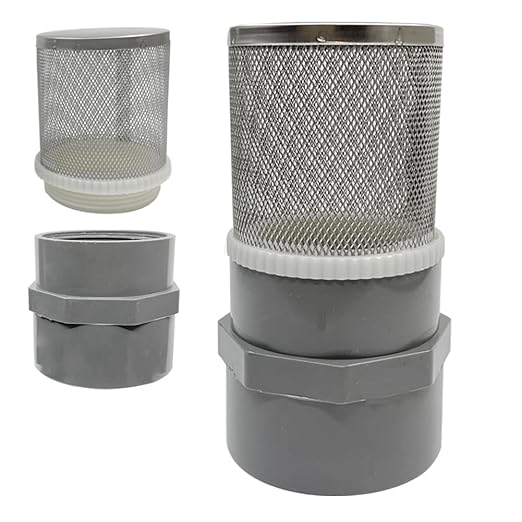 2" Stainless Steel Filter Cover Connected to 2 inch/DN50 Grey PVC Filter Water Pipe, Suction Strainers Used to Remove Debris and Reduce Solid Entry（1pcs）