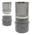1" Stainless Steel Filter Cover Connected to 1 inch/DN25 Grey PVC Filter Water Pipe, Vent Cap Suction Strainers Used to Remove Debris and Reduce Solid Entry(1pcs)