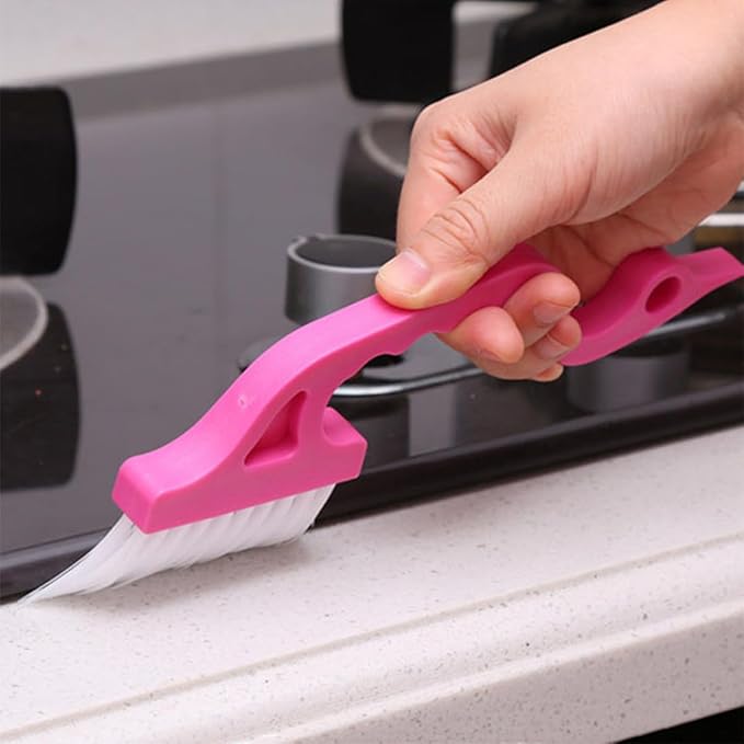 8pcs Window Groove Cleaning Brush Set Wet and Dry Scrubber Brushes for Window Gaps and Tracks Dust Removal Household Cleaning Tools