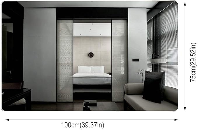 Wall Mirror Modern LED Bathroom Mirror with Defogging Backlit Bathroom Mirrors with Light and Touch Sensor Switch Demister Pad (Color : D Size : 50CMx70CM) (C 75CMx120CM)