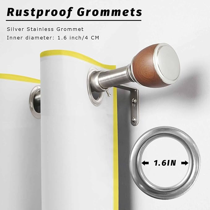 Lemons Outdoor Curtains for Patio Summer Fruit Lemon Tree Waterproof Outside Curtains with Grommet Top Weatherproof Curtain for Cabana Pergola Gazebo, 2 Pack, 54" W x 84" L