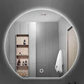 Bathroom Mirror with LED Lights, Wall Mounted Bathroom Mirrors, Bathroom Mirrors with Touch, 3 Colour Dimmable and Demister Pad, IP44 Smart Mirror(31.4"/80cm)