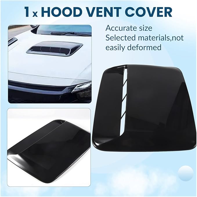 Universal Hood Vent Air Outlet Cover Compatible For Infiniti And Mazda Compatible For Tesla Hood Scoop Air Flow Intake Vent Cover