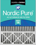 Nordic Pure 20x25x5 (Actual Size: 19 7/8 x 24 7/8 x 4 3/8) Honeywell Replacement Air Filters MERV 14 Plus Carbon 1 Pack