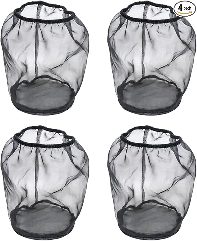 Universal Air Filter Cover, Air Filter Wrap for Motorcycle Car Air Intake Filter Protective Cover Dustproof Waterproof Universal Accessories (Filter S), Pack of 4