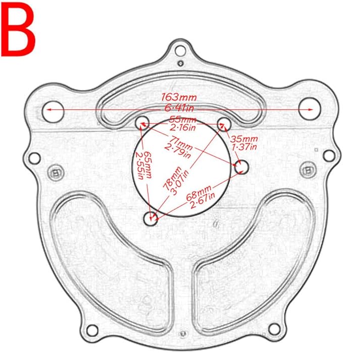 Harley Air Cleaner Chrome See Through Intake Filter Kit Cnc Cut for Motorcycle Dyna 2000 - 2017 Softail 2000 - 2015 Touring 2000 - 2007 Fitment - B (Gray)