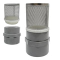 1/2" inch stainless steel filter cover connected to 1/2" grey pvc filter DN15 water pipe, suction strainer used to remove debris and reduce solid entry(1pcs)