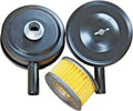 2-Pack 4" Air Compressor Intake Filter Silencer - Fits 1/2" MPT Thread Only, Heavy-Duty Metal Housing with Replaceable Paper Cartridge (Model MAF003) - Noise Reduction & Dust Protection