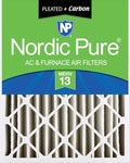 Nordic Pure 20x20x4 (Actual Size: 19 1/2 x 19 1/2 x 3 5/8) Pleated Air Filters MERV 13 Plus Carbon 1 Pack