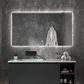 500 X800 mm Illuminated Backlit LED Bathroom Mirror, Wall Mounted Multifunction Bathroom Vanity Mirror with Lights and Demister Pad, Energy-Saving Illuminated Smart Mirror