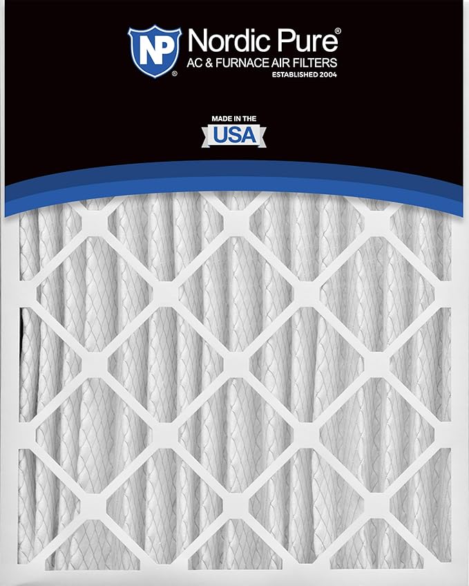 Nordic Pure 20x20x4 (Actual Size: 19 1/2 x 19 1/2 x 3 5/8) Pleated MERV 15 Air Filters 6 Pack