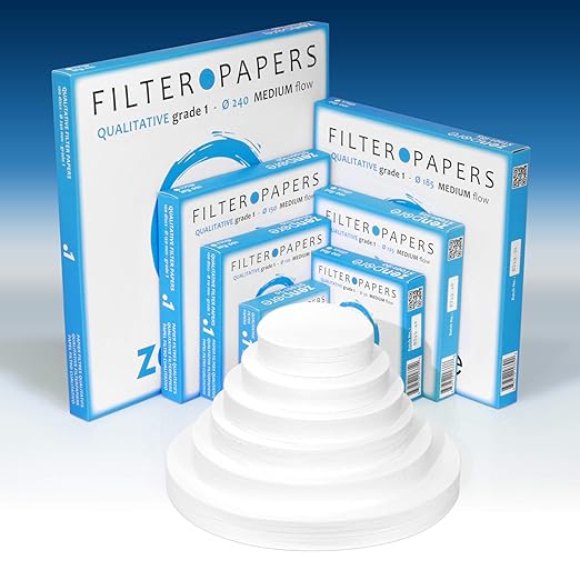 Filter Paper 7 cm Lab Qualitative Filter Paper for Chemistry, Standard Qualitative Grade 1-Medium Flow 70mm(300 Discs)