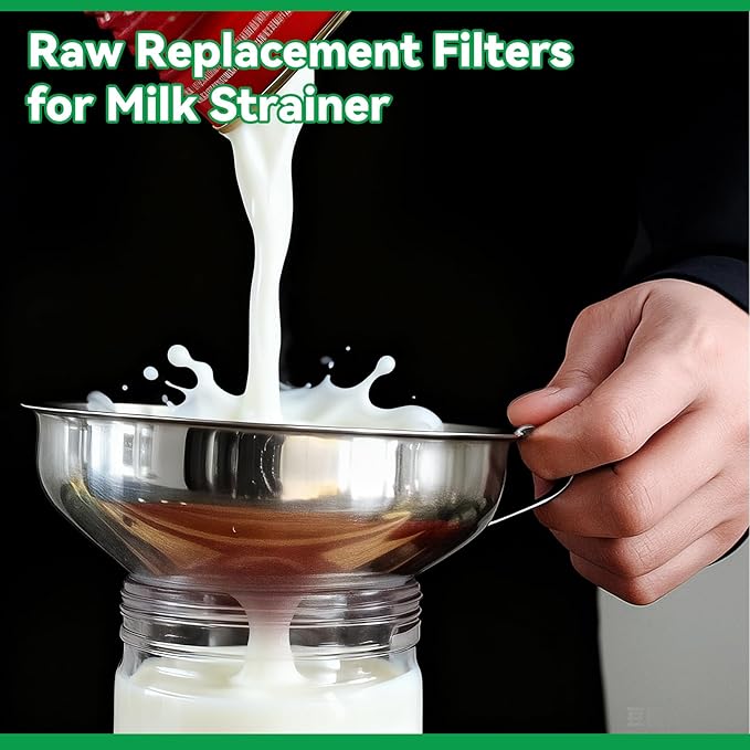 600 Pack Milk Filter Discs Quick Flow Non-gauze Small 4-9/16" Od Replacement Filters Disks for Raw Milk Strainer 200 Discs Per Box