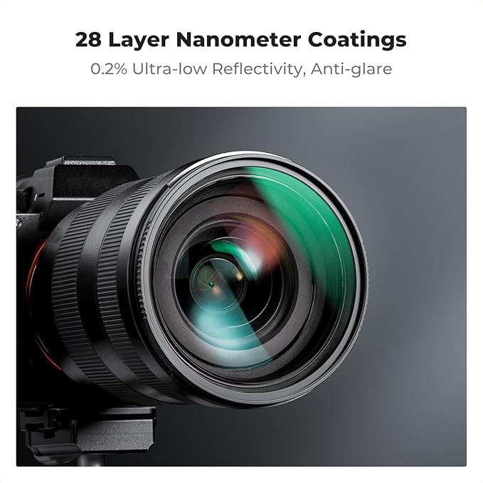K&F CONCEPT 55mm Black Diffusion 1/4 & 1/8 Lens Filter Kit (2 Pcs), Mist Cinematic Effect Filter for Vlog/Video/Portrait Image with 28 Multi-Layer Coated