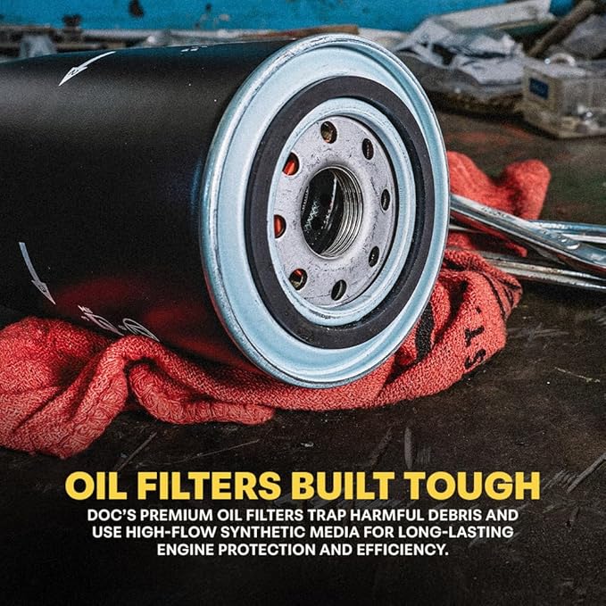 Doc's Diesel Oil Filter D6128 | Compatible with Ford 6.7L Powerstroke F250, F350, F450, F550 2011+, Ford 6.7L Powerstroke F650, F750 2017+ | Replaces FL2051