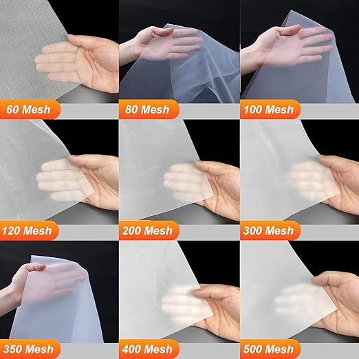 Nylon Mesh Fabric, 60 80 100 120 200 250 300 350 400 500 Mesh Filter, Reusable Strainer Cloth for Wine Juice Fresh Milk(1m x 1m) (300 mesh)