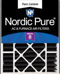 Nordic Pure 20x25x5 (Actual Size: 19 3/4 x 24 1/4 x 4 7/8) Air Bear Replacement Pure Carbon Odor Reduction Merv 8 Air Filter 1 PK